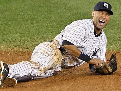 Down goes Jeter.