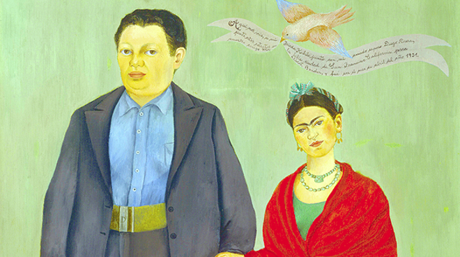 Frieda and Diego Rivera, Frida Kahlo, 1931, oil on canvas, San Francisco Museum of Modern Art, Albert M. Bender Collection, Gift of Albert M. Bender.