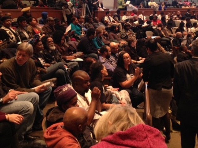 Detroit City Council chambers were filled with people there to address the imminent wave of foreclosures in the city.