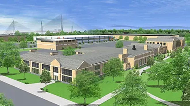 Rendering of new Sakthi Automotive facility in Southwest Detroit.