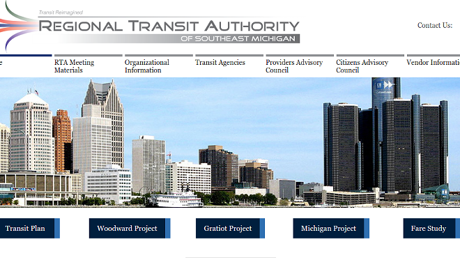 The Southeast Michigan Regional Transit Authority, with a website of its very own.