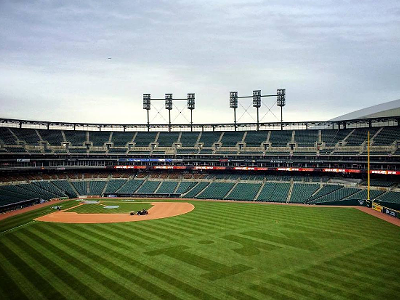 An empty Tigers stadium. No, this is not the low attendance game, there were about 15,000 people on hand for that.