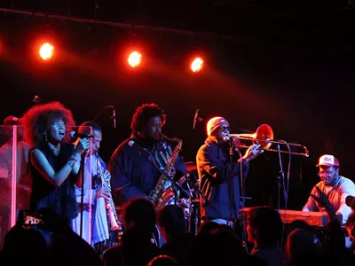 Kamasi Washington performing at the Magic Stick in Detroit.