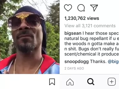 Image: Anyway here's Big Sean giving Snoop Dogg advice about pine cones