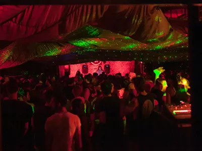 Detroit techno label Interdimensional Transmissions throws its famed 'No Way Back' party at Tangent Gallery during Movement Electronic Music Festival in 2016.