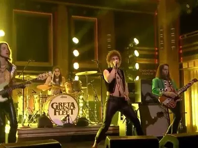 Image: Greta Van Fleet receives standing ovation during 'Tonight Show' debut