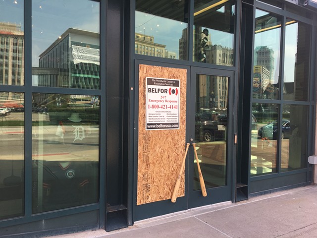 Man takes sledgehammer to Comerica Park, shattering windows and doors
