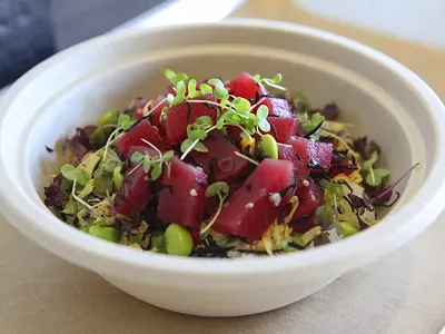 A poké bowl from Kaku Sushi & Poké.