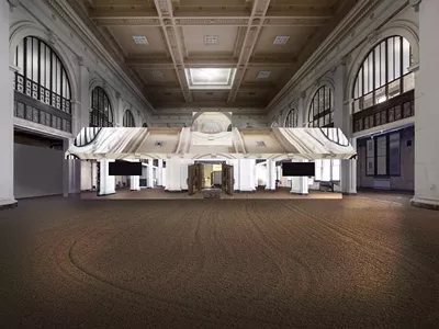 Doug Aitken: Mirage Detroit (Rendering), 2018 Courtesy of the artist and Library Street Collective. Photo by Doug Aitken Workshop.