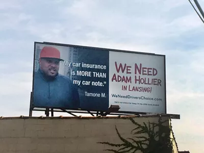 A campaign sign for Duggan-backed candidate Adam Hollier pictured on Detroit's east side ahead of the August primary.