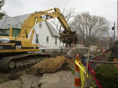 A Detroit Land Bank demolition