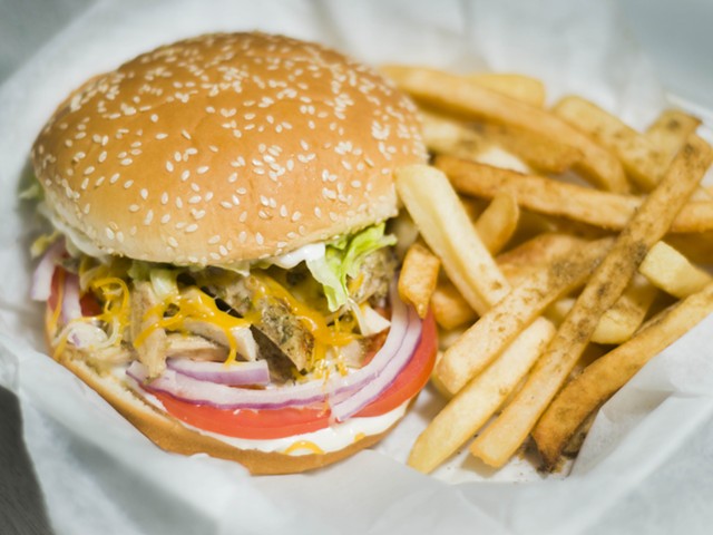 Review: Hamtramck’s Yemeni sandwich maker Hello Shawarma stacks ‘Shower Burgers’ and shawarma burritos