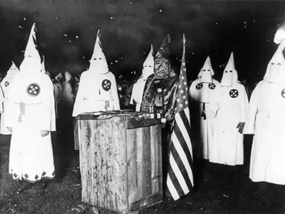 KKK night rally in Chicago.