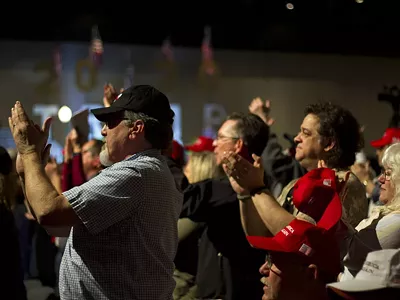 Image: Fear and loathing at a Detroit rally to ‘build the wall’