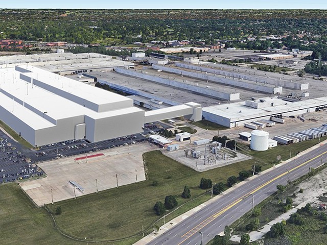 Rendering of the proposed Fiat Chrysler Automobiles assembly plant.