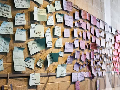 Image: Detroit students kick off Pride Month with Coming Out Wall at Affirmations