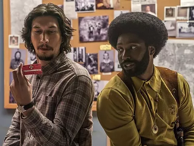 Adam Driver and John David Washington in BlacKkKlansman.