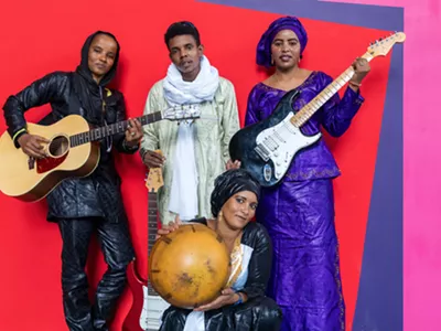 Image: The badasses of Les Filles de Illighadad will push the limits of traditional Tuareg music at Detroit's Trinosophes