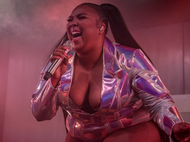 Lizzo during her Detroit performance on May 15.