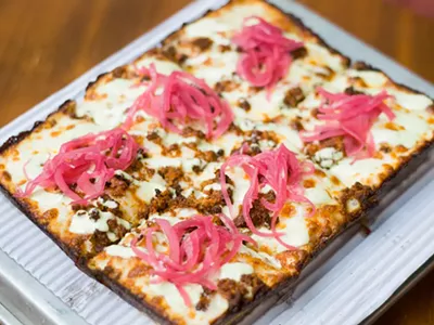 Chorizo pizza.