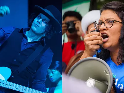 Rock star Jack White and U.S. Rep. Rashida Tlaib.