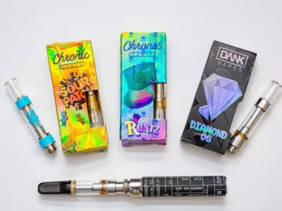 Counterfeit cannabis vaping products.