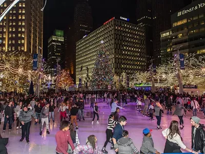 Image: The ice rink at Campus Martius is open to the public this month