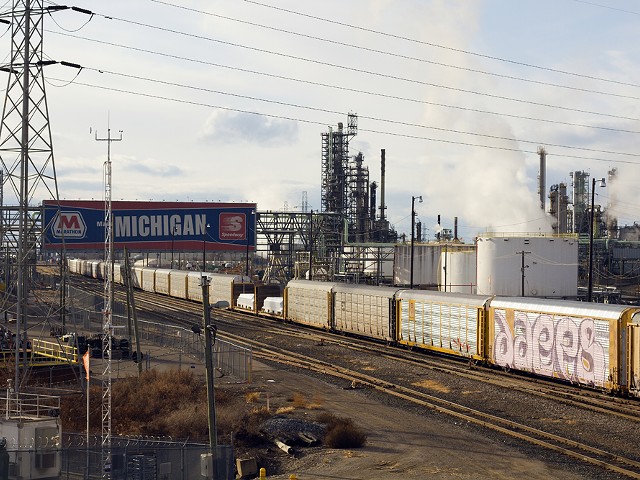 Marathon’s oil refinery in Southwest Detroit.