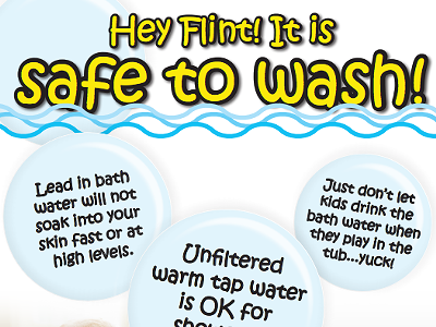 Update: Michigan has now deleted the ridiculous Flint water "bath time" poster