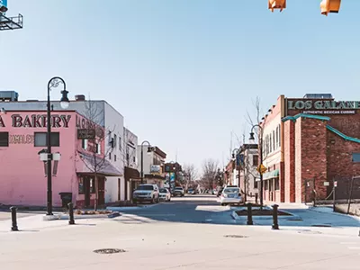 Mexicantown’s new streetscape has a plaza-like feel.