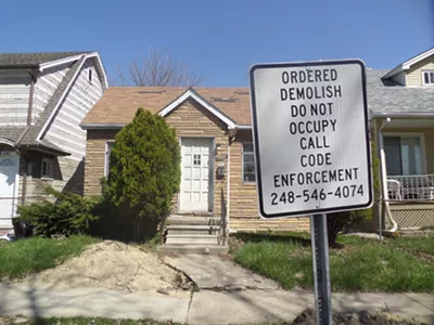 322 W. Muir, one of the homes slated for demolition in Hazel Park.