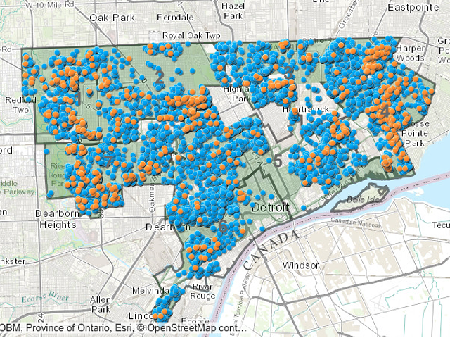 This new demolition map from the city of Detroit is so f'ing cool