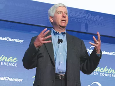 Gov. Rick Snyder speaks at the Mackinac Policy Conference on June 1.