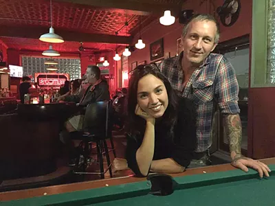 Tia and Brian Krawczyk in Bumbo’s, the neighborhood bar they’ve given a quirky update.