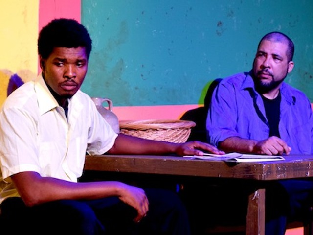 James Abbott and Falah Cannon star in the final weekend of 'Sizwe Bansi is Dead'