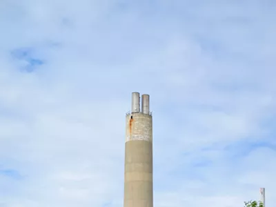 The Detroit Renewable Energy incinerator at 5700 Russell St., near I-75 and I-94.