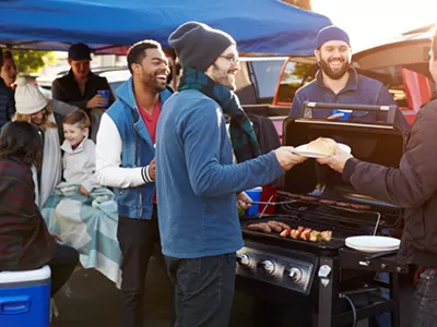 Some bros tailgating.