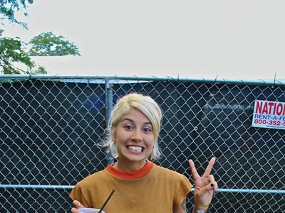 Jessica Hernandez backstage at Riot Fest Chicago