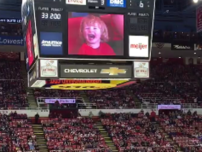 Image: VIDEO: This little kid was the real MVP at a recent Red Wings game