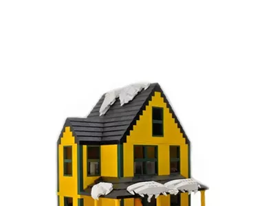 Image: LEGO enthusiast and his daughter built a replica of A Christmas Story house