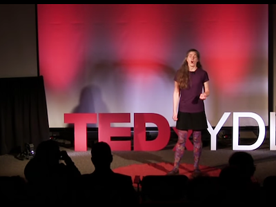 Erin Howarth discusses adult illiteracy at last year's TDCxYDL.