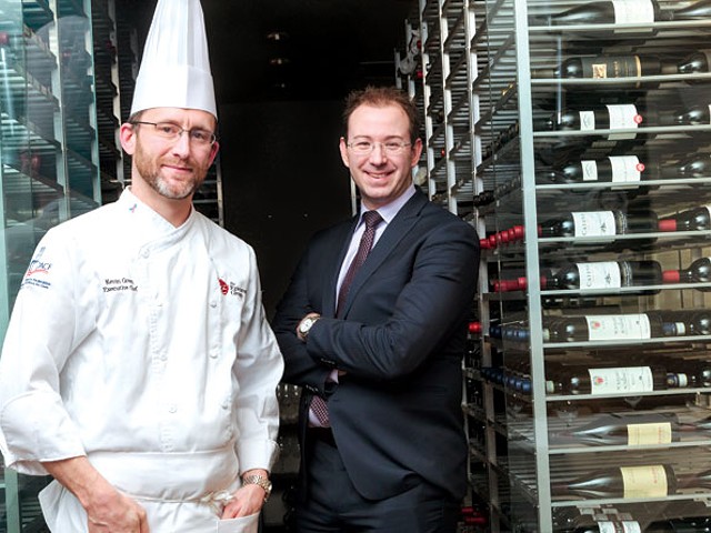 Chef Kevin Green, left, and Epicurean Group President Eric Djordjevic.