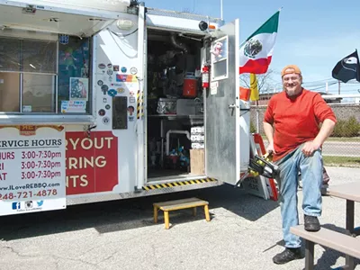 Bob Perye’s stationary food truck is Ferndale’s neighborhood barbecue joint.