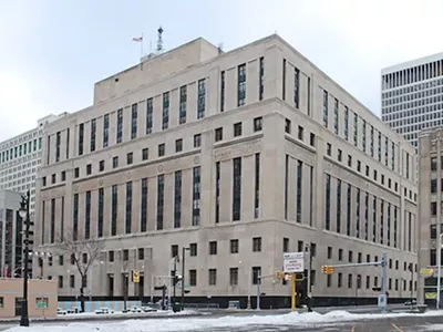 Theodore Levin United States Courthouse in Detroit, taken January 2010 by Andrew Jameson.