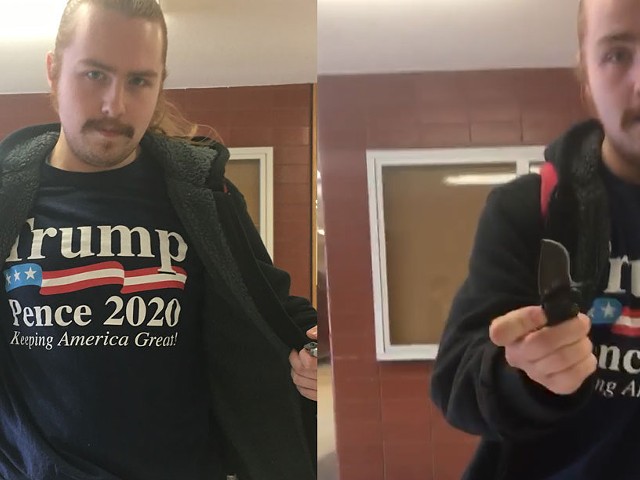 Video: Trump shirt-wearing WSU student suspended after pulling knife on campus