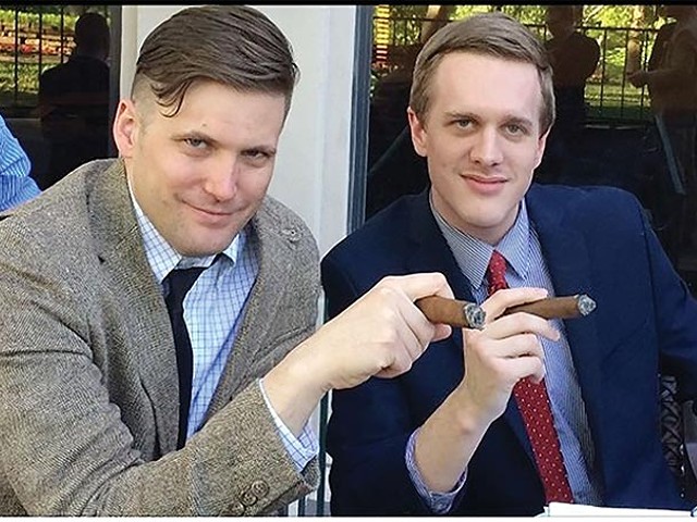 White nationalist Richard Spencer and alt-right attorney Kyle Bristow (right).