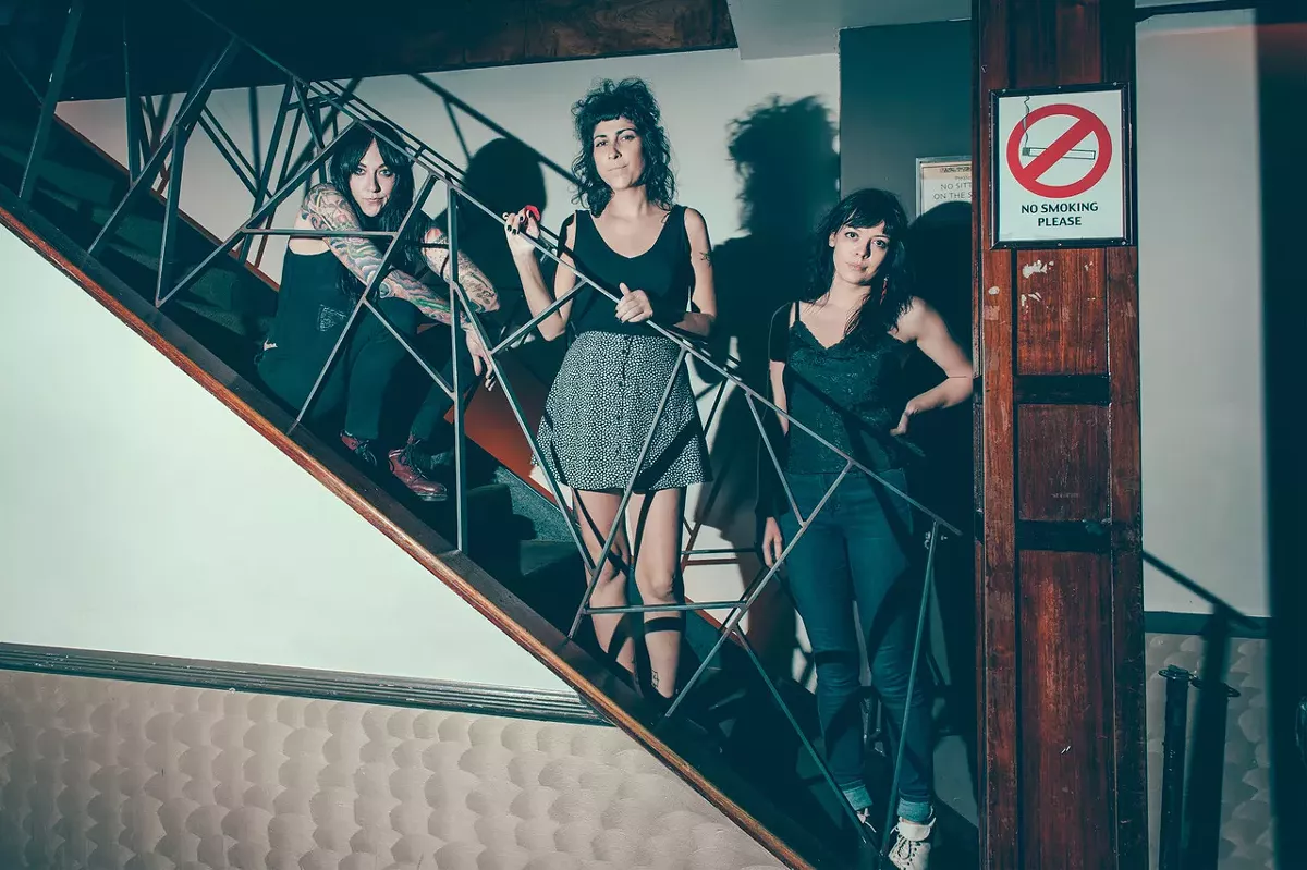 Image: From left: Stephanie Luke, Meredith Franco, and Julia Kugel of the Coathangers.