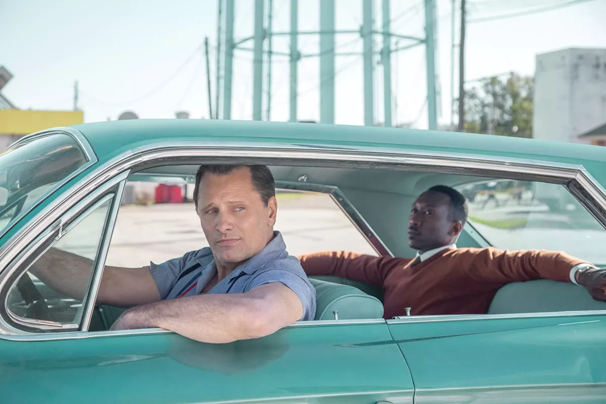 Image: Viggo Mortensen and Mahershala Ali in Green Book.