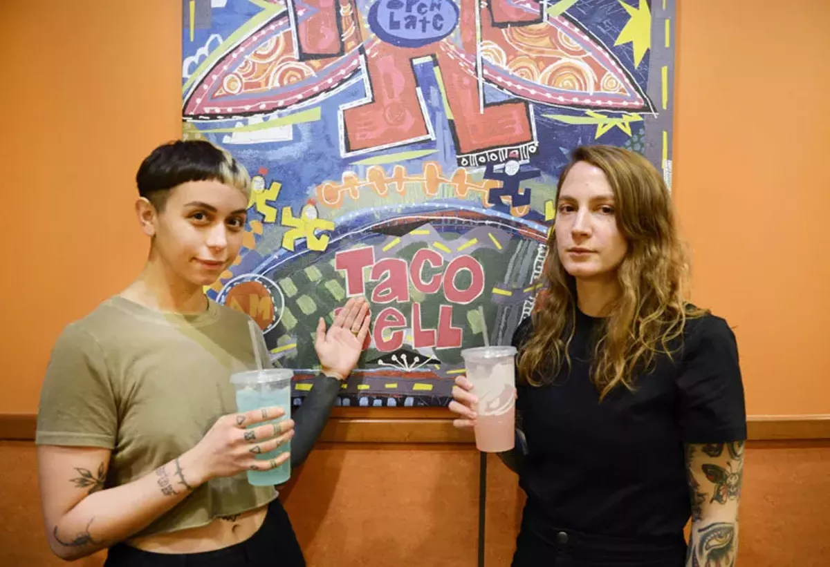 Image: Nina Paletta and Megan Shaw at a local Taco Bell.