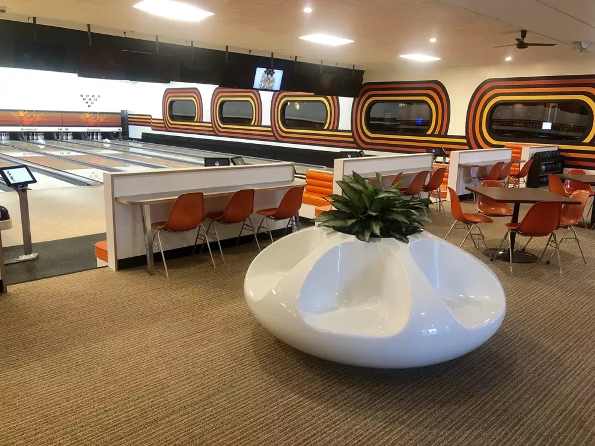 Image: Something old, something new: Bowlero goes all-in with 1970s-inspired redesign.